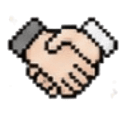 Pixel art handshake
