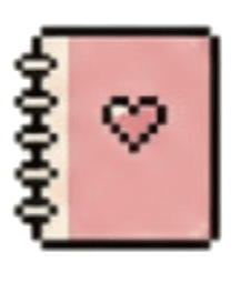 Pixel art notebook