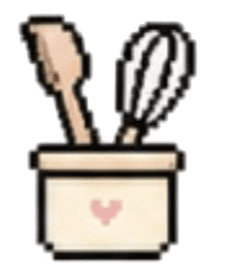 Pixel art kitchen utensils